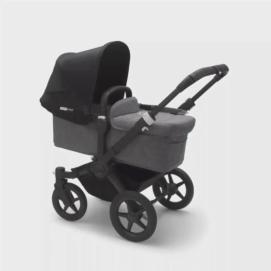 Коляска 2 в 1 Bugaboo для двойни Donkey 3 Twin Black/Grey Melange/Black-1