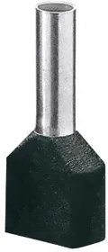 3200823, Кабельный наконечник AI-TWIN 2X 1,5 - 8 BK изолированный, двойной, сечение 1,5mm2, длина 8mm, черный (упак. 100шт.)