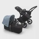 Коляска 2 в 1 Bugaboo для двойни Donkey 3 Twin Black/Black/Vapor Blue