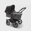 Коляска 2 в 1 Bugaboo для двойни Donkey 3 Twin Black/Grey Melange/Black